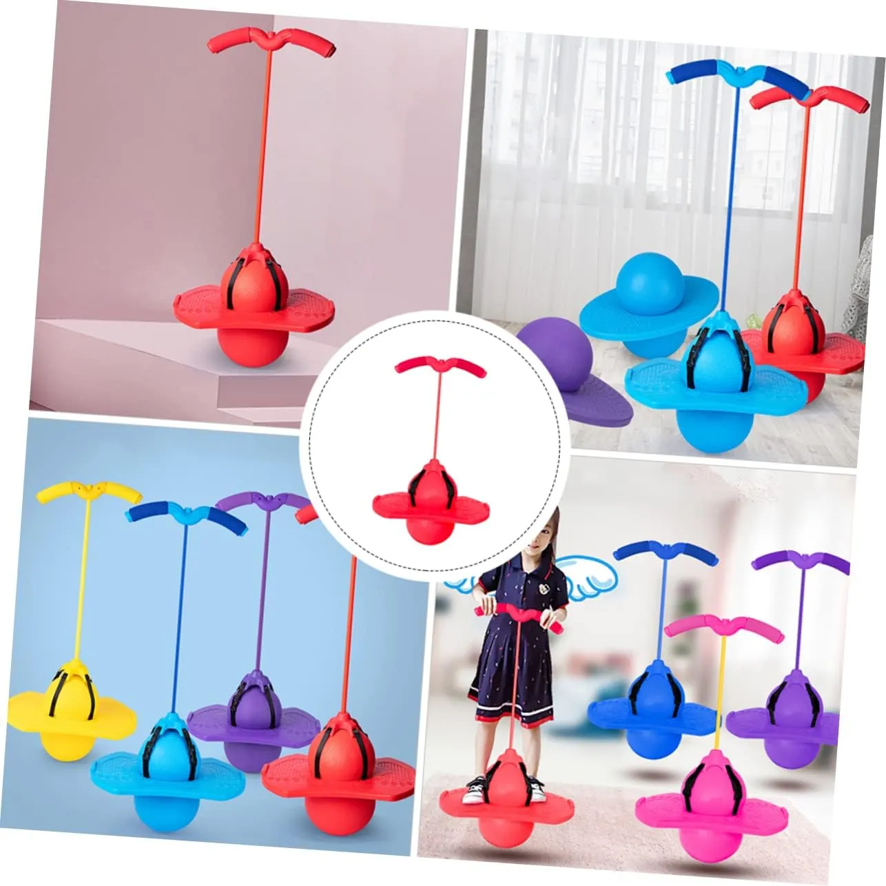UPKOCH 1set Boy Girl Bouncing with Detachable Handle Inflatable Fitness Toy for Boys and Girls -Skid Design for Outdoor Exercise Fun for Boys Girls