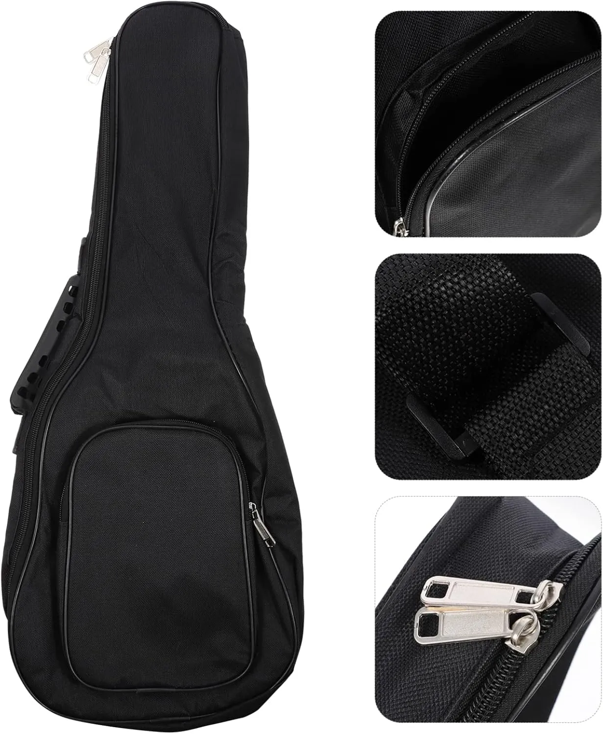 Vaguelly Guitar Case Hardshell Ukulele Storage 600d Sponge Padded Shoulder Bag Backpack Durable Lightweight