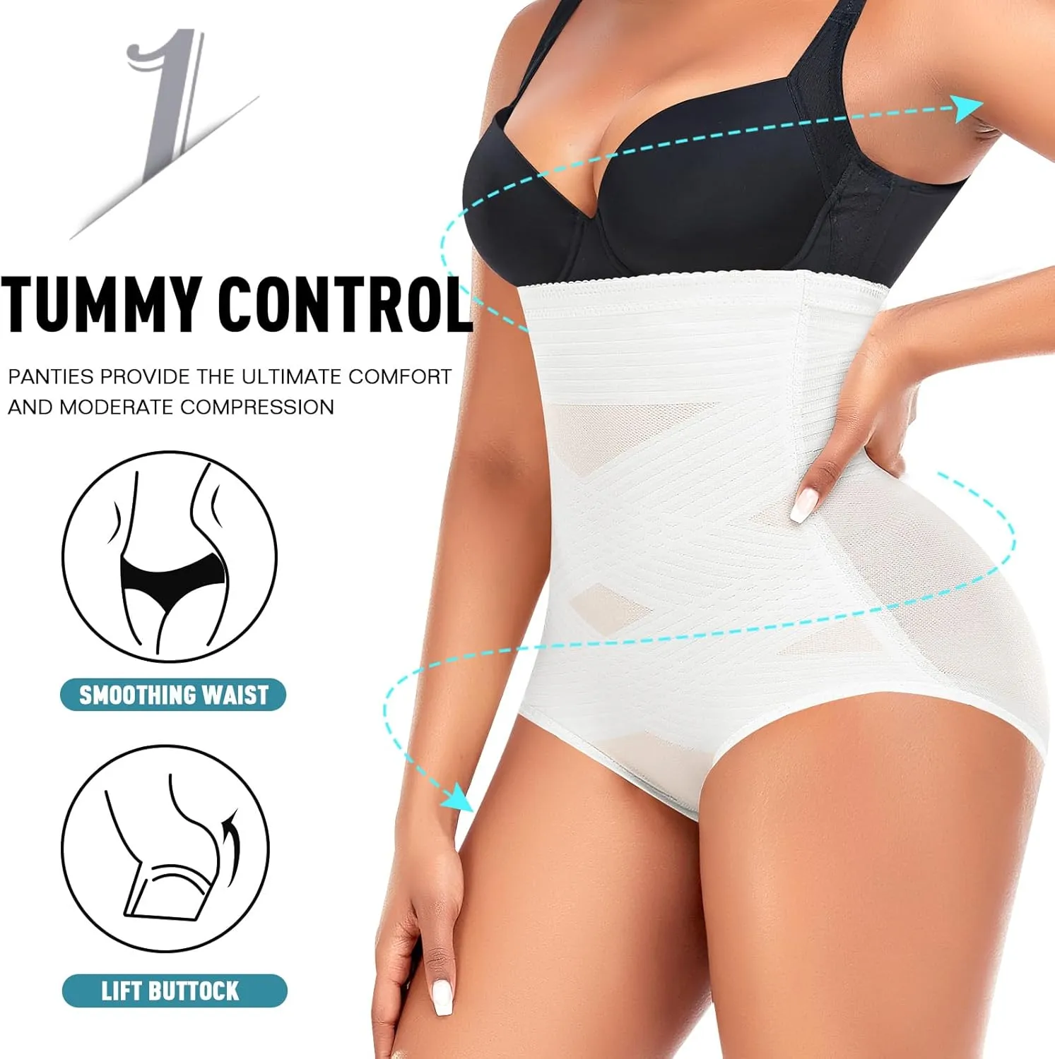 Werena Tummy Control Shapewear Panties for Women High Waist Cincher Shaping Underwear Body Shaper Panty Girdle