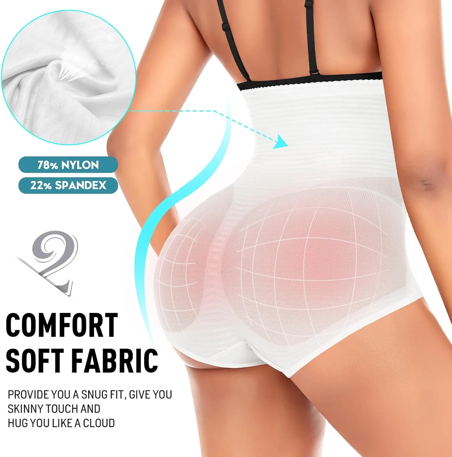 Werena Tummy Control Shapewear Panties for Women High Waist Cincher Shaping Underwear Body Shaper Panty Girdle