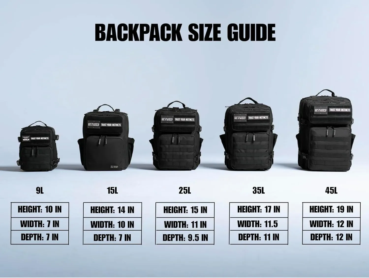 WOLFpak 9L Backpack Mini (Black Venom) Small Tactical Backpack – 9L EDC Daypack, Compact & Water-Resistant Bag for Gym, Hiking, Commuting