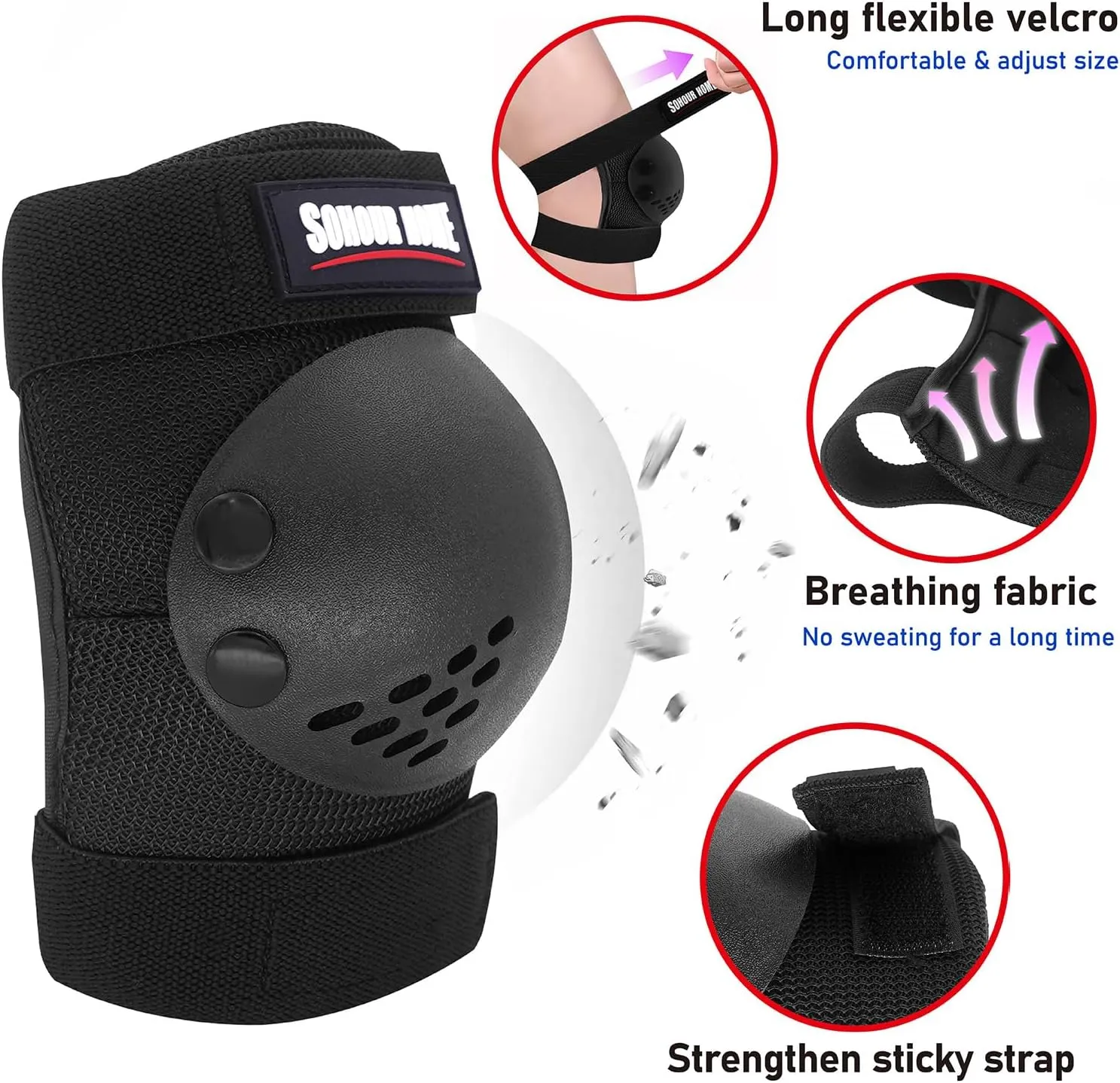 Youth/Kids Knee Pads Elbow Pads Wrist Guards Protective Gear Set for 3-15 Years Child Roller Skates, Skateboard, Cycling, Inline Skating, BMX Bike, Scooter Riding and Other Outdoor Sports