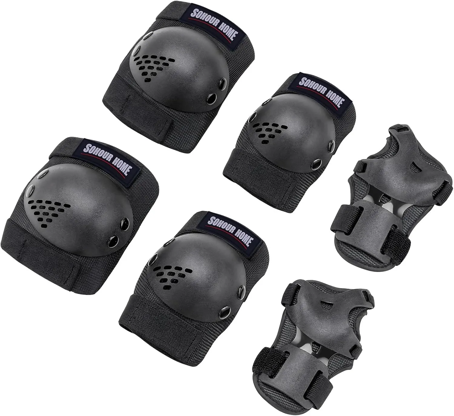 Youth/Kids Knee Pads Elbow Pads Wrist Guards Protective Gear Set for 3-15 Years Child Roller Skates, Skateboard, Cycling, Inline Skating, BMX Bike, Scooter Riding and Other Outdoor Sports